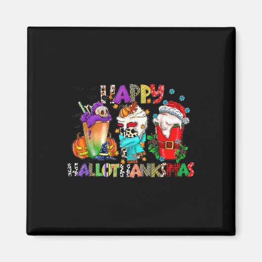 Aimant Halloween Thanksgiving Noël Joyeux Hallomerci (Devant)