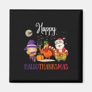 Aimant Halloween Thanksgiving Noël Joyeux Hallothanks