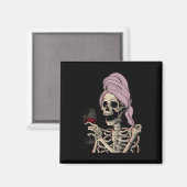 Aimant Halloween Thème Squelette Vin (Recto/Verso)