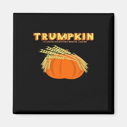 Aimant Halloween Trumpkin Donald Funny Citrouille faire H (Devant)