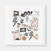 Aimant Halloween Ultrasound Tech Automne Sonographe Autom (Devant)