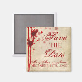 Aimant Halloween Vampire Enregistrer La Date Fake Blood R (Recto/Verso)