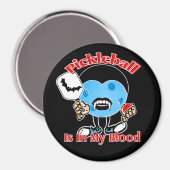 Aimant Halloween Vampire - Pickleball Dans Mon Sang (Recto/Verso)