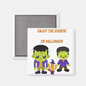 Aimant Halloween vert (Recto/Verso)