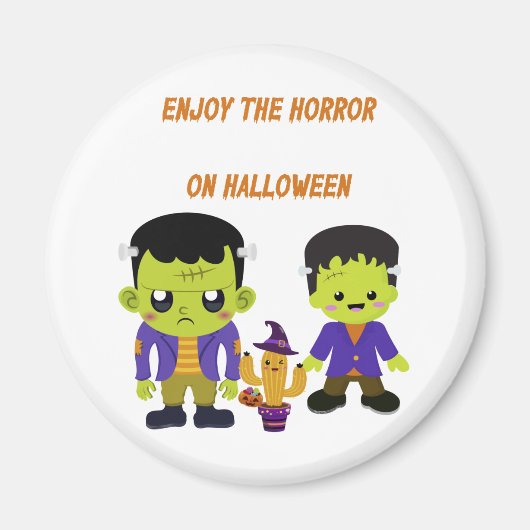 Aimant Halloween vert (Devant)
