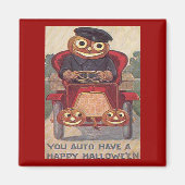 Aimant Halloween vintage Auto Jack o' Lantern (Devant)