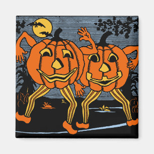 Aimant Halloween vintage Jack O'Lantern jumelle l'aimant
