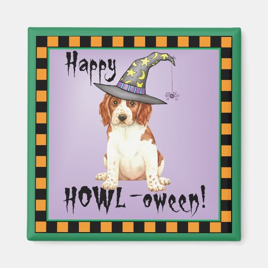 Aimant Halloween Welsh Springer Spaniel (Devant)