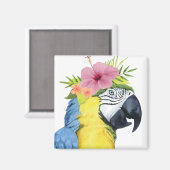 Aimant Halo tropical - Perroquet (Recto/Verso)