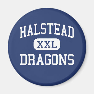 Aimant Halstead - dragons - lycée - Halstead le Kansas
