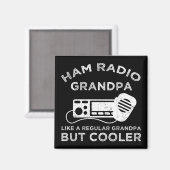 Aimant Ham Radio Grand-père Comme Un Grand-Père Régulier (Recto/Verso)