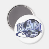 Aimant HAM WORLD LOGO Radio amateur (Recto/Verso)