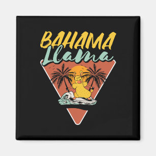 Aimant Hama Llama Drôle Llama Surfeur Surfant Planche de
