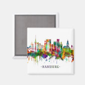 Aimant Hambourg Allemagne Skyline (Recto/Verso)