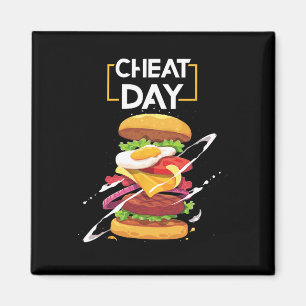 Aimant Hamburger Lover Cadeau Fast Food Gym Entraînement