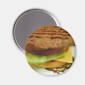 Aimant Hamburger Viande Patty Patties Laitue Tomates Buns (Recto/Verso)