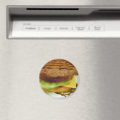 Aimant Hamburger Viande Patty Patties Laitue Tomates Buns (In Situ (Lave-vaisselle))