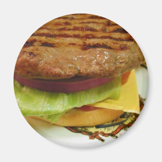 Aimant Hamburger Viande Patty Patties Laitue Tomates Buns (Devant)
