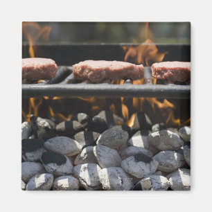 Aimant Hamburgers cuisine sur grill