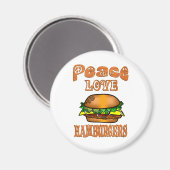 Aimant Hamburgers Peace Love (Recto/Verso)