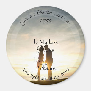 Aimant HAMbyWG - couple à l'amour de lever de soleil