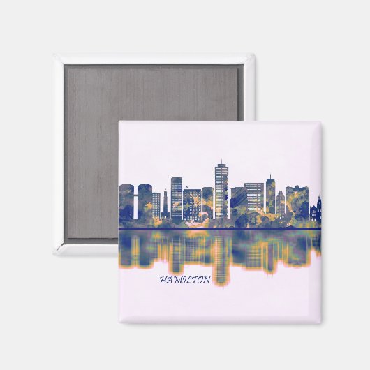 Aimant Hamilton Skyline (Recto/Verso)