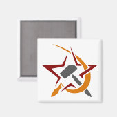 AIMANT HAMMER SICKLE RED STAR (Recto/Verso)