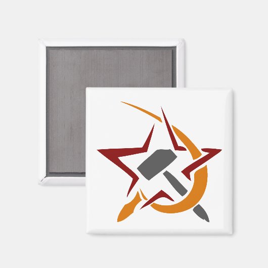 AIMANT HAMMER SICKLE RED STAR (Recto/Verso)
