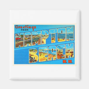 Aimant Hampton Beach New Hampshire NH Old Travel Souvenir