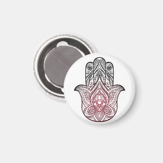 Aimant Hamsa avec motif boho (Recto/Verso)