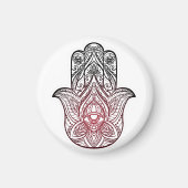 Aimant Hamsa avec motif boho (Devant)