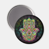 Aimant Hamsa Fatma Main Psychedelic Art (Recto/Verso)