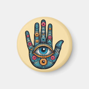 Aimant Hamsa Main avec illustration d'art visuel