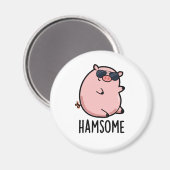Aimant Hamsome Funny Pig Pun (Recto/Verso)