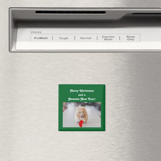 Aimant Hamster de Noël (In Situ (Lave-vaisselle))