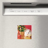 Aimant Hamster Kokolinka avec arbre de Noël (In Situ (Lave-vaisselle))