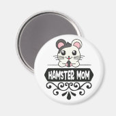 Aimant Hamster maman amoureux des animaux mignons (Recto/Verso)