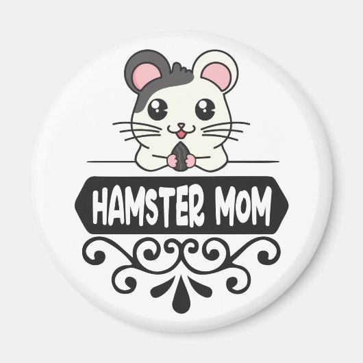 Aimant Hamster maman amoureux des animaux mignons (Devant)