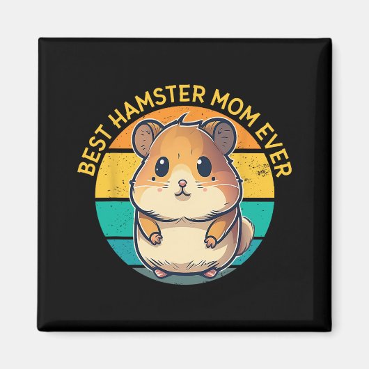 Aimant Hamster Maman Ever Funky Hamster Maman Fête des mè (Devant)
