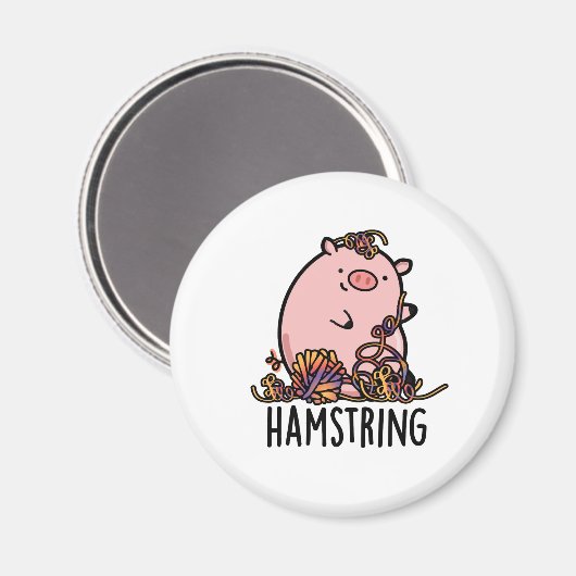 Aimant Hamstring Funny Pig Pun (Recto/Verso)