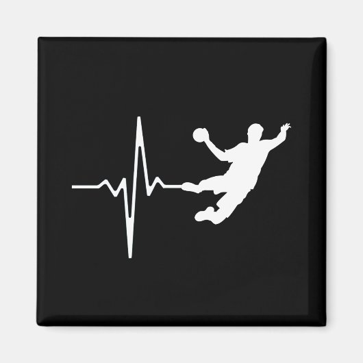 Aimant Handball - Handball Player Heartbeat (Devant)