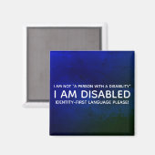 Aimant Handicap d'abord l'identité (Recto/Verso)
