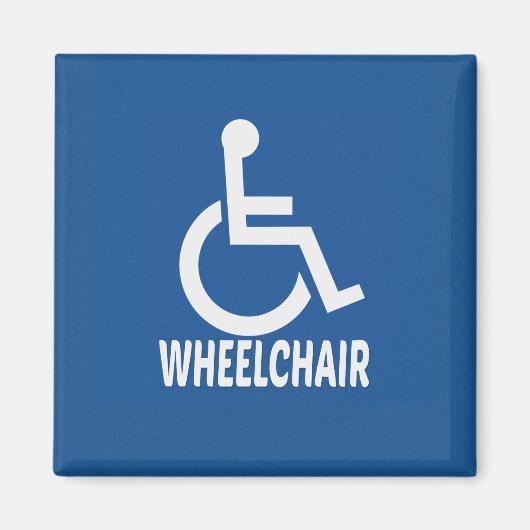 Aimant Handicap Fauteuil roulant (Devant)