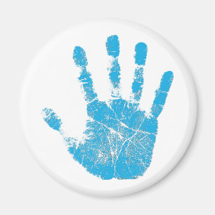 Aimant Handprint bleu