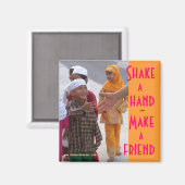 Aimant Handshake Faire des amis (Recto/Verso)