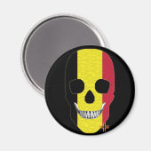 Aimant HANDSKULL Belgique magnétique circulaire B2 (Recto/Verso)