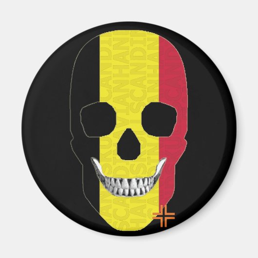 Aimant HANDSKULL Belgique magnétique circulaire B2 (Devant)