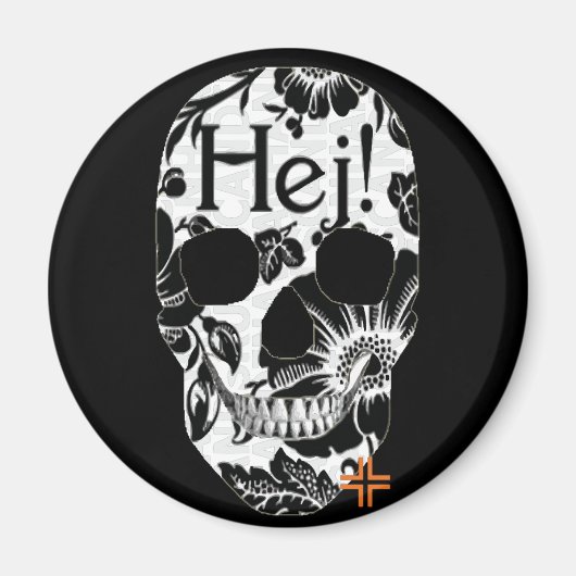 Aimant HANDSKULL Hej magnétique circulaire B2 (Devant)