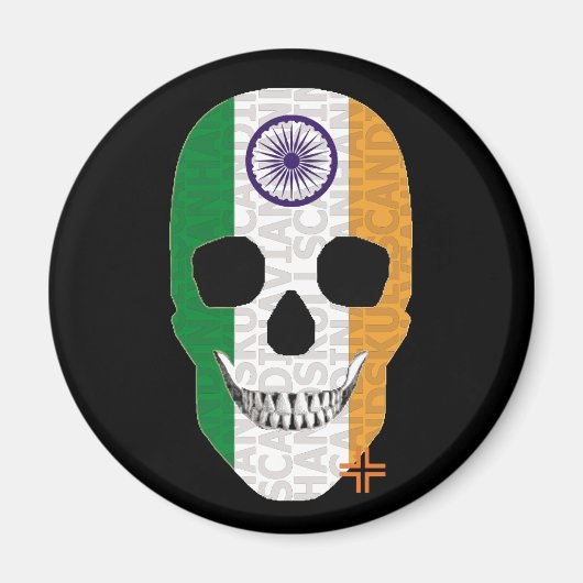 Aimant HANDSKULL Inde magnétique circulaire B2 (Devant)