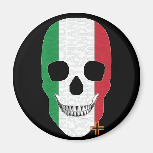 Aimant HANDSKULL Italie magnétique circulaire B2 (Devant)